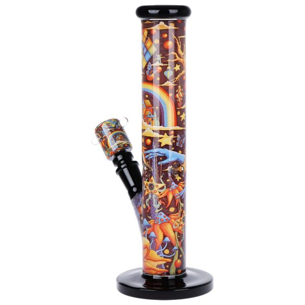 Pulsar Inside Print Straight Tube Glass Water Pipe | 11.25" - Image 18