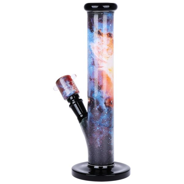 Pulsar Inside Print Straight Tube Glass Water Pipe | 11.25" - Image 9