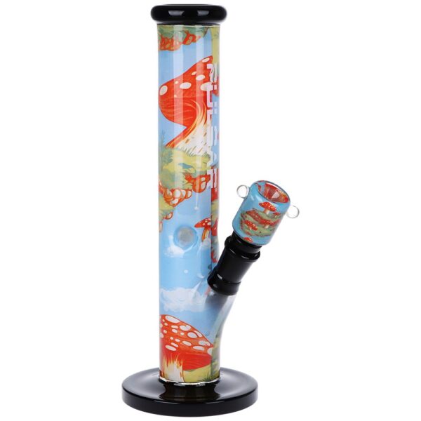 Pulsar Inside Print Straight Tube Glass Water Pipe | 11.25" - Image 4