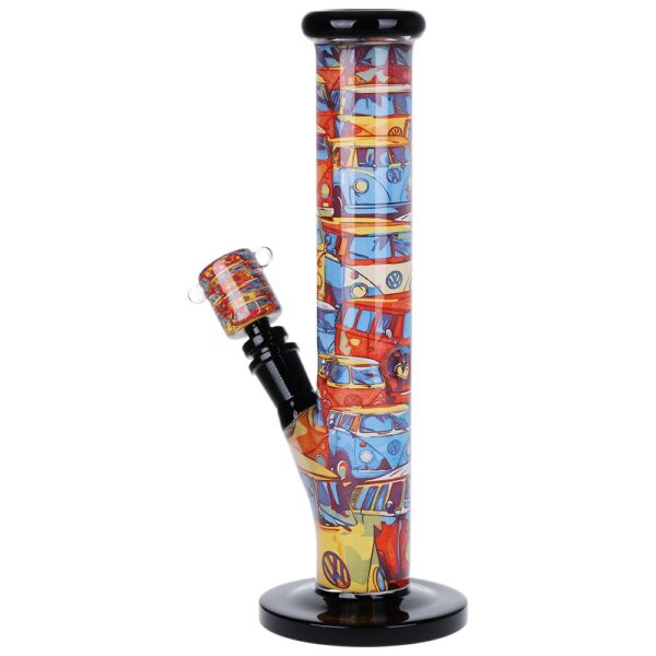Pulsar Inside Print Straight Tube Glass Water Pipe | 11.25" - Image 13