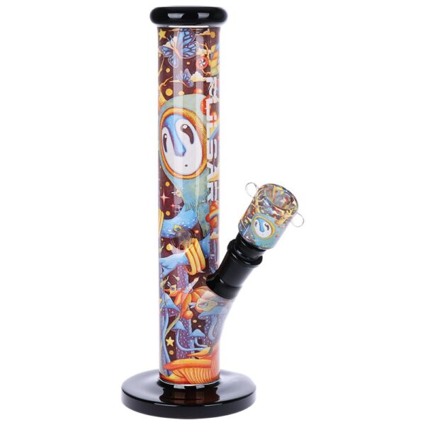 Pulsar Inside Print Straight Tube Glass Water Pipe | 11.25" - Image 16